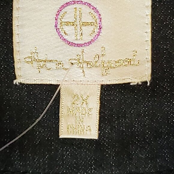 Hot In Hollywood 2XL Black Embellished Open Front Jacket Sparkling Crystal - Picture 6 of 15